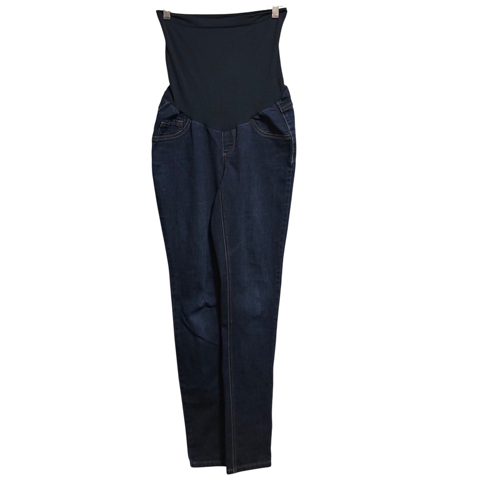 Jessica Simpson Maternity Dark Wash Skinny Jeans Full‎ Belly Panel Indigo Sz XS